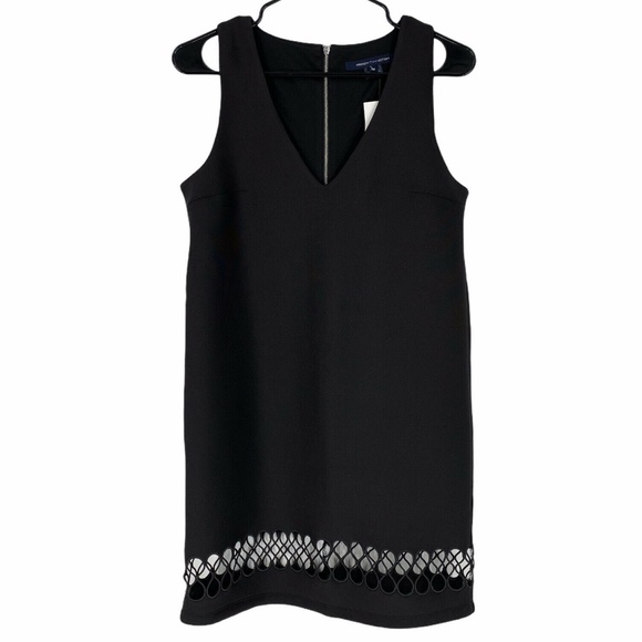 French Connection Black Clara Eight Scuba Dress - Picture 3 of 10